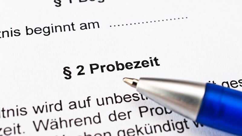 In bestimmten Fällen kann die Probezeit verlängert werden