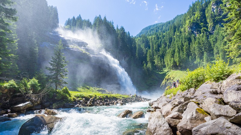 Krimmler Wasserfälle im Nationalpark Hohe Tauern in Österreich