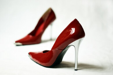 Der Bleistiftabsatz bedarf einiger Balance