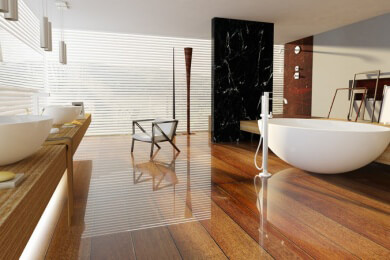 Bei modernen Spiegeln ist die Beleuchtung gleich eingebaut - für perfekte Ergebnisse zu jeder Tageszeit