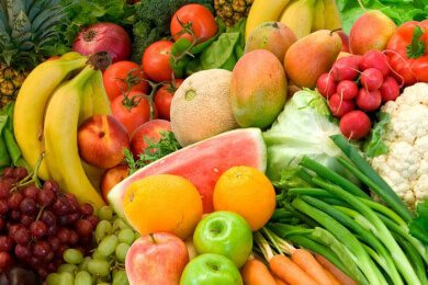 Kalorientabelle mit Nährwertangaben für Obst und Gemüse