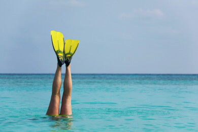 Ein Überblick unterschiedlicher Flossen zum Flossenschwimmen