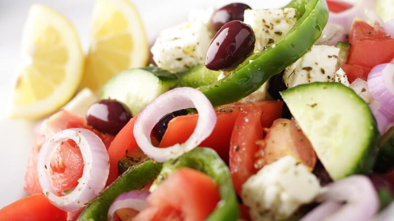 Nahaufnahme griechischer Salat