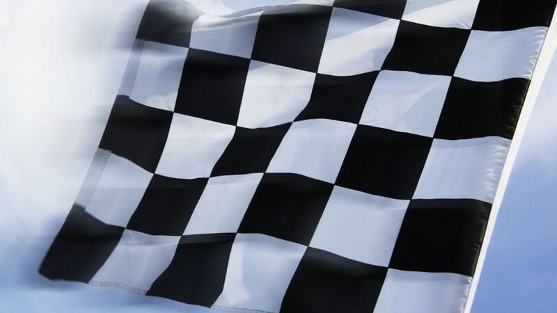 Zielflagge, Autorennen