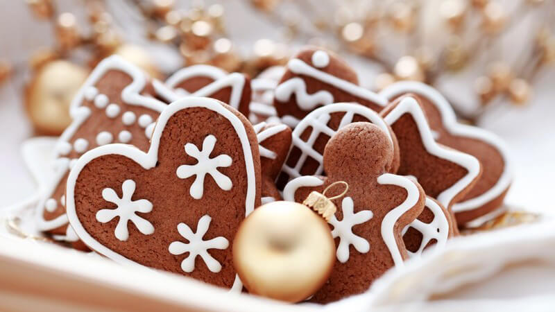 Nahaufnahme Lebkuchen, Weihnachtsgebäck