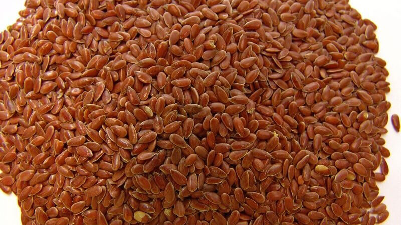 Ein großer Haufen Leinsamen